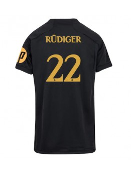 Real Madrid Antonio Rudiger #22 Ausweichtrikot für Frauen 2023-24 Kurzarm